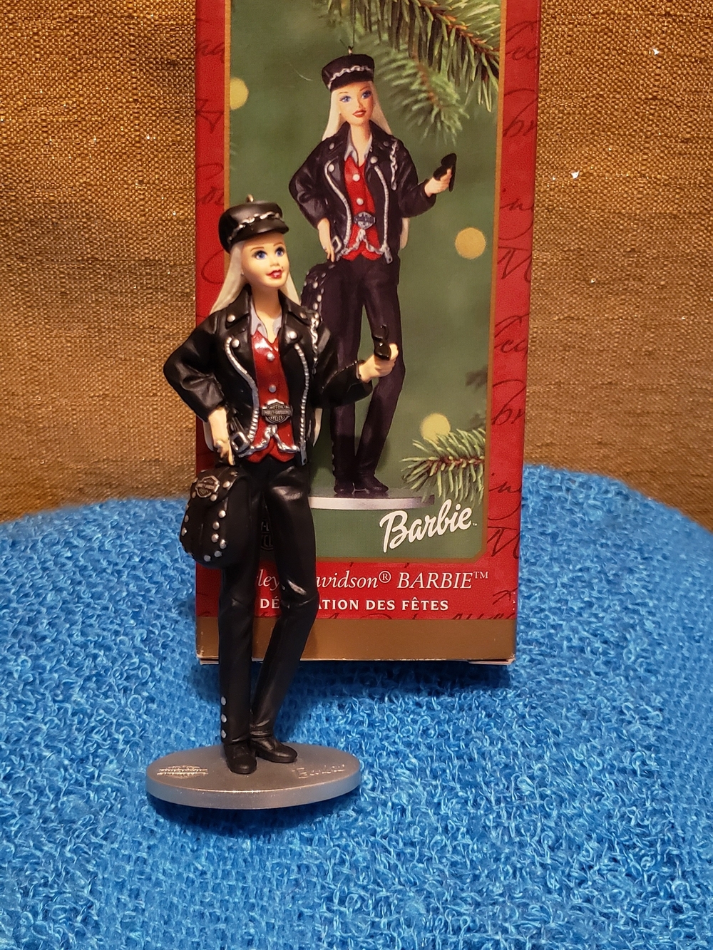 Hallmark Barbie Harley-Davidson Ornament in Black and Red